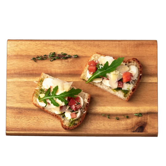Брускети з моцарелою та томатним конкасе