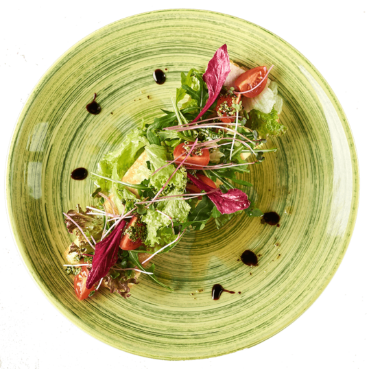 Омлет з моцарелою, грінками та мікс-салатом