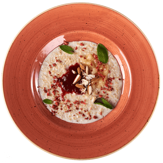 Вівсяна каша з медом та горіхами